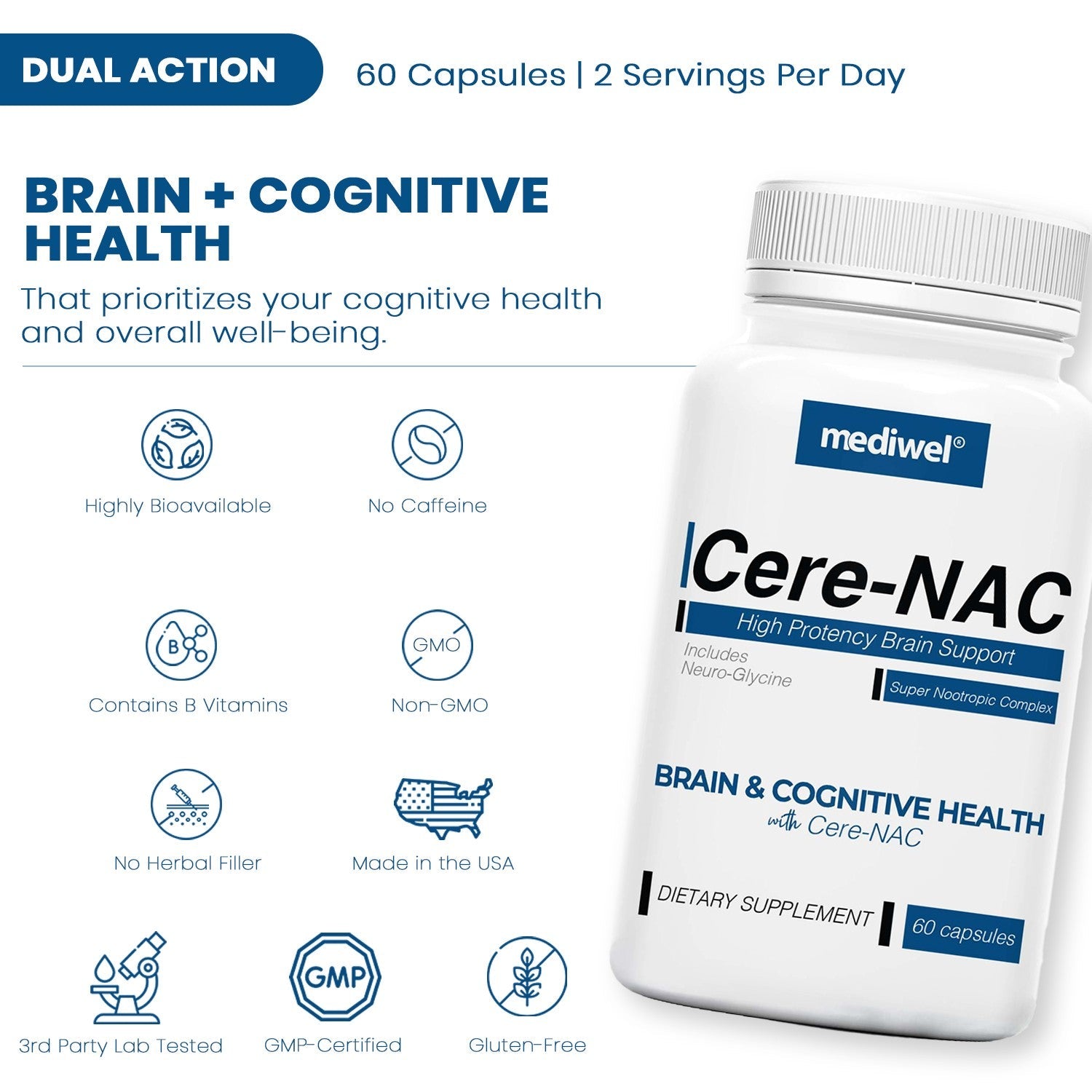 Cere - NAC: Best Nootropic for Cognitive Function - mediwellabs.com
